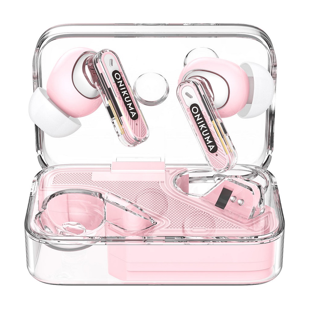 pink earbuds